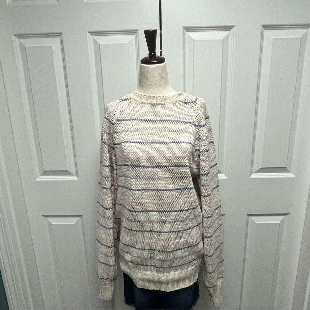 Cricket Striped Sweater Vintage Grandpa Preppy Fall Winter Cozy Women's Large